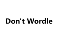 Don't Wordle